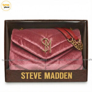 Steve Madden Bcoleman Velvet Bag Rusty Pink Viral Shoulder Bag-NEW IN BOX